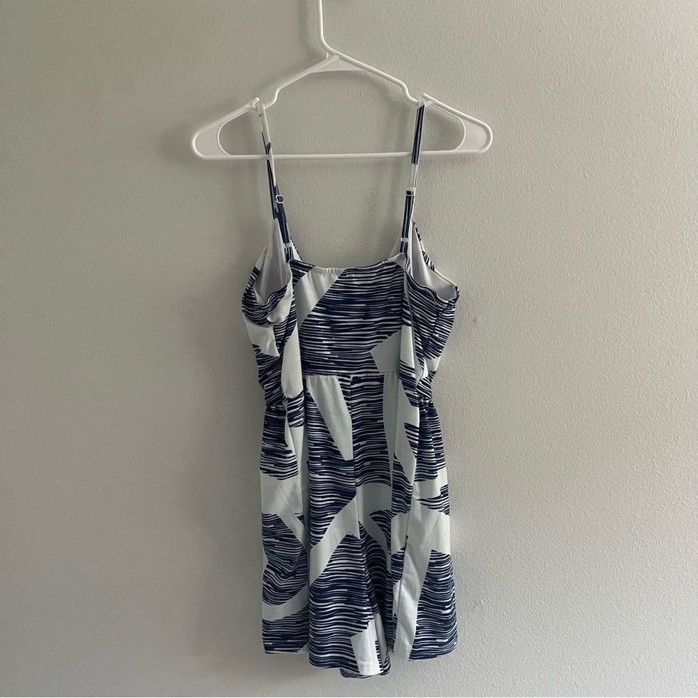 Blue & White Shorts Romper - Picture 5 of 6